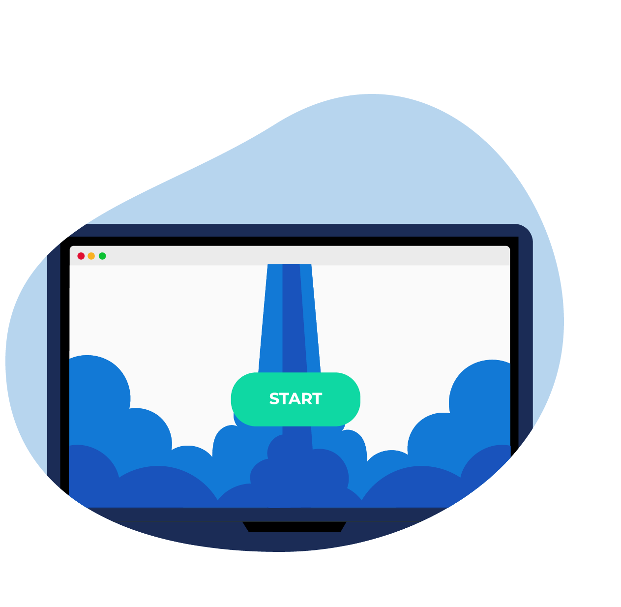 Websitegrafik_rocket - white - flow back