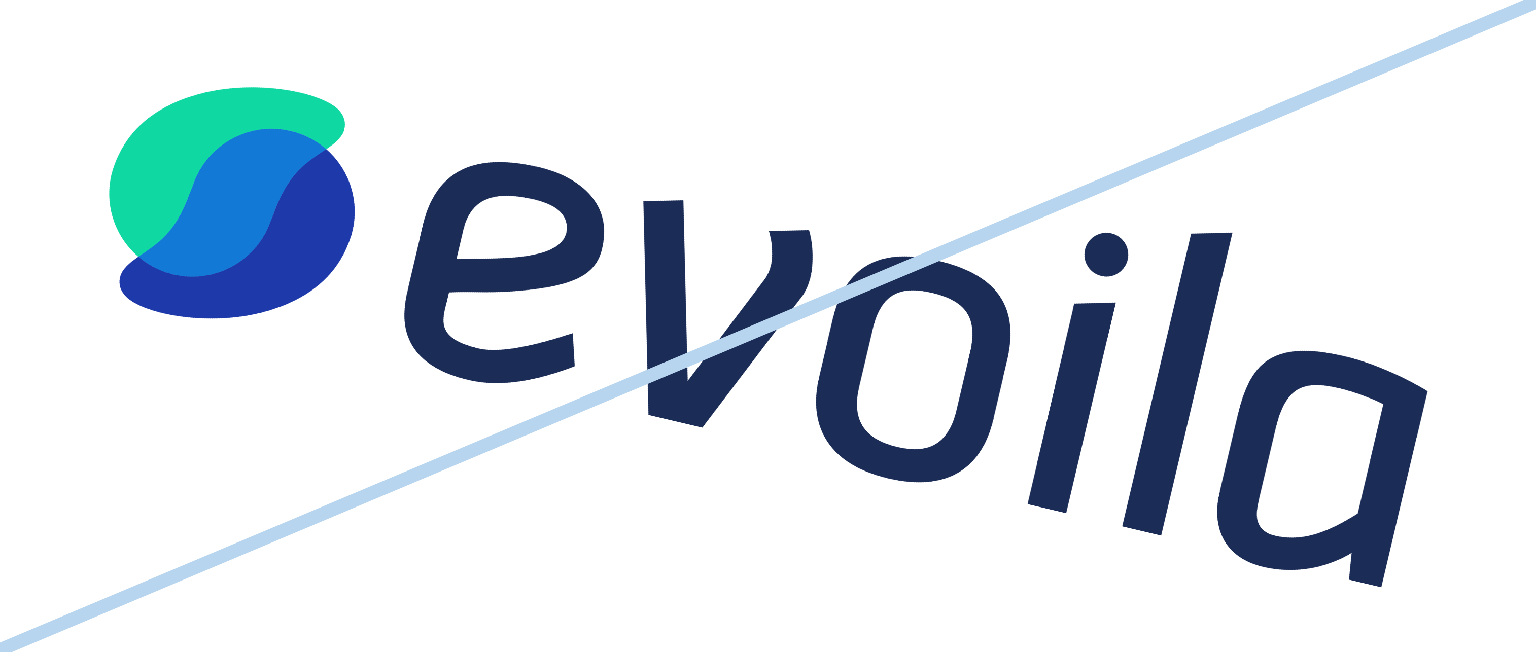 Logo evoila_Logo dunkel schräg
